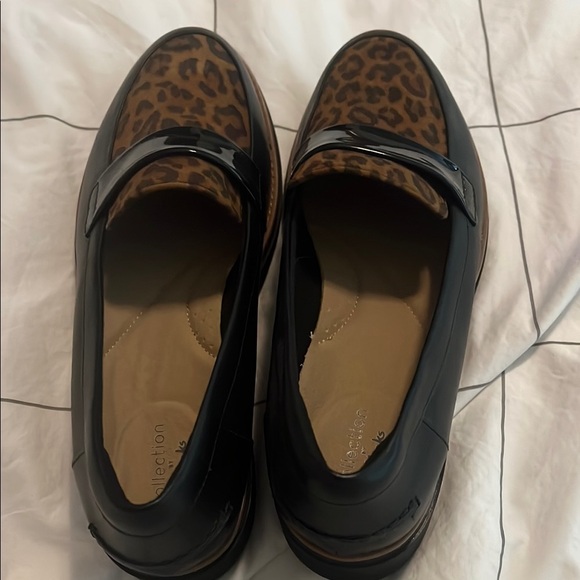 Clark’s Black and‎ Brown Leopard Print Flats- Size 8 - Picture 1 of 3